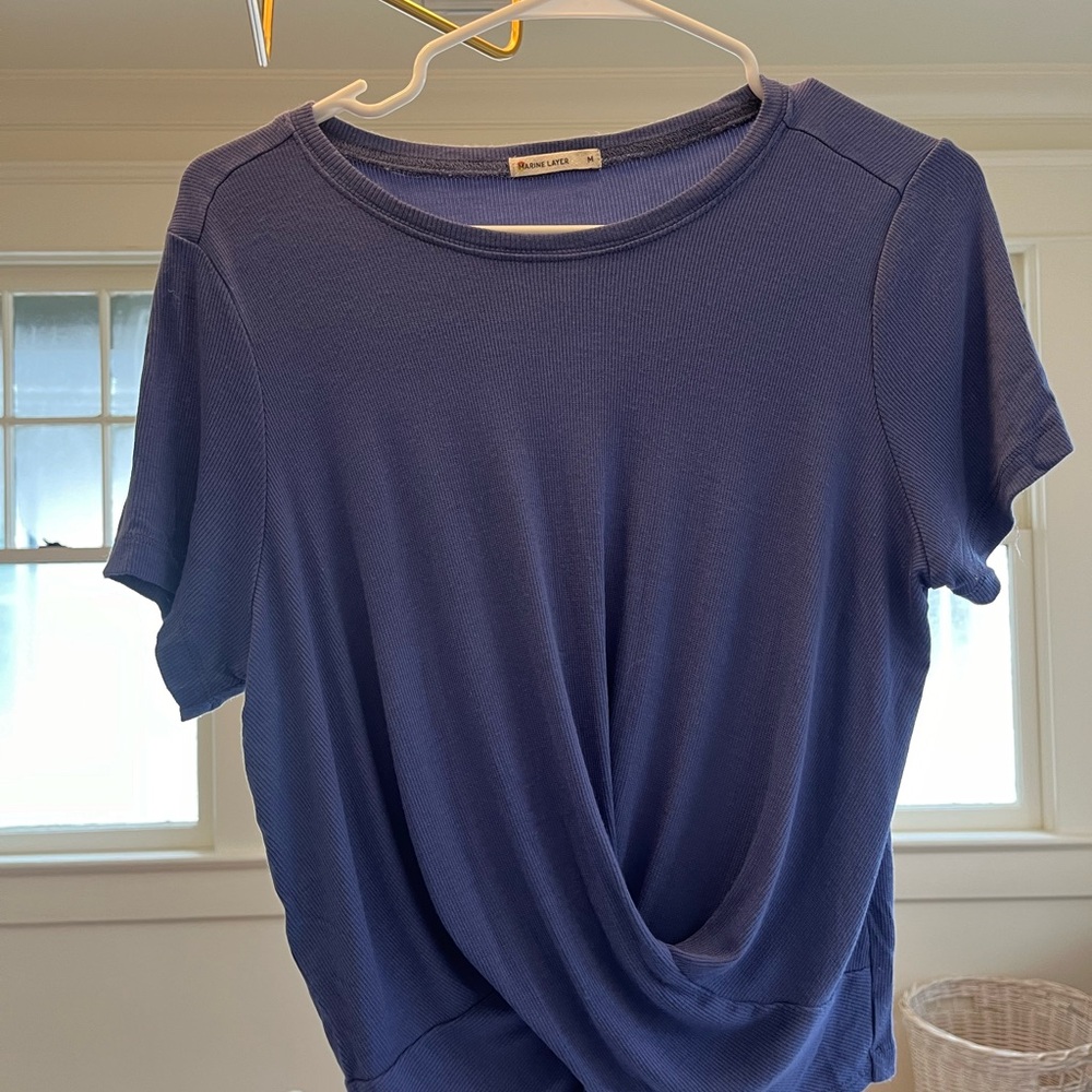Marine Layer Lexi Rib Twist Front Top
